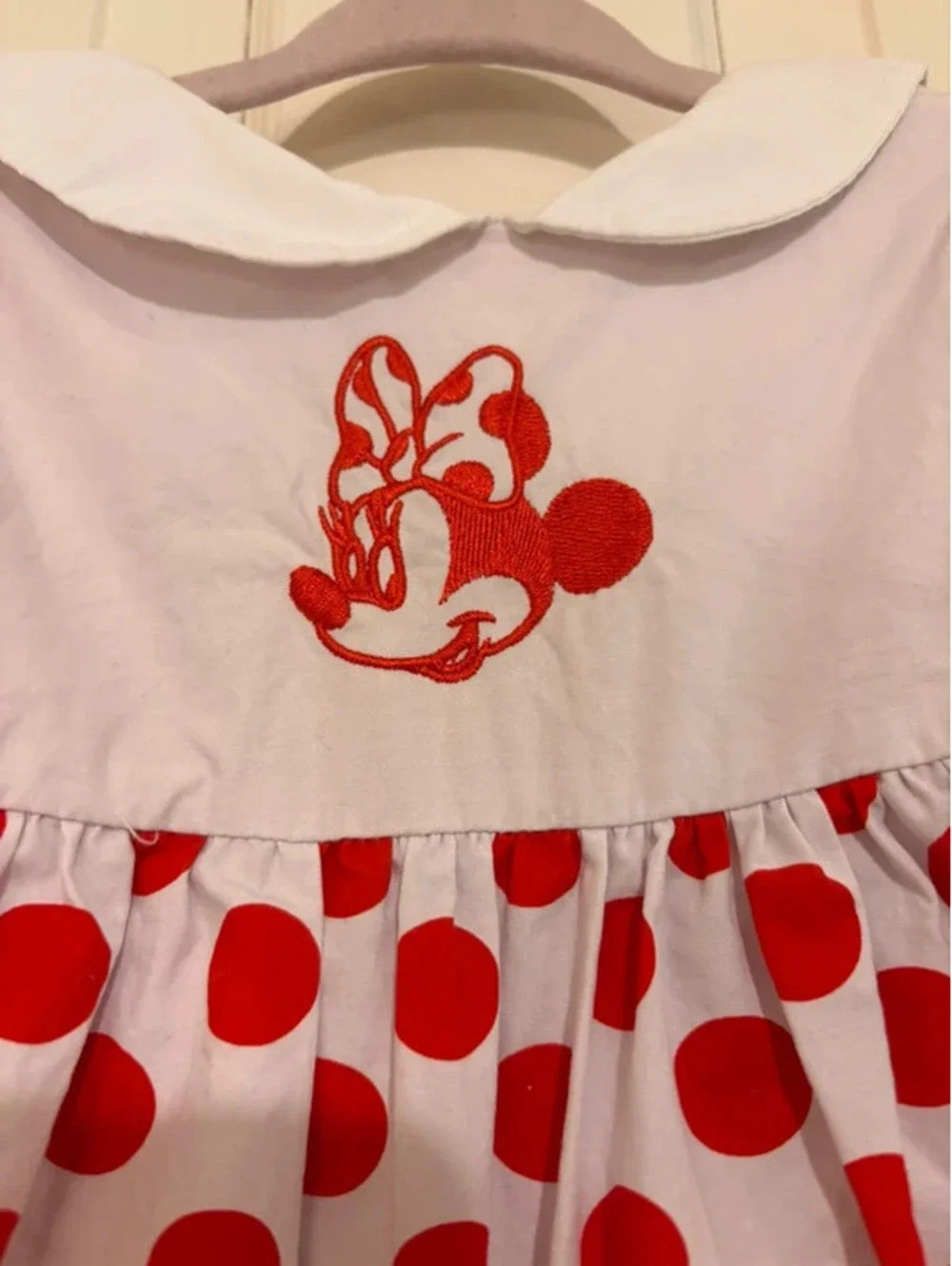 Disney Baby Minnie Mouse Red Polka Dot Dress & Bloomers Set 6-9 Months